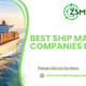 Best Ship Management Companies in India